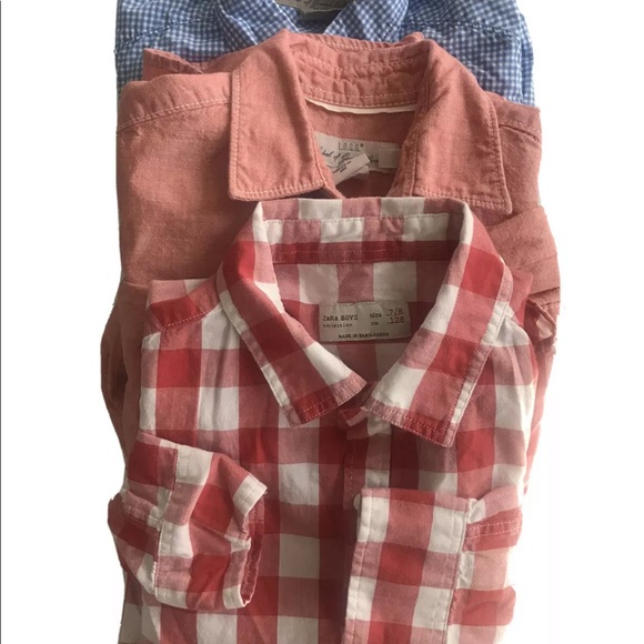 H&M Boys Button Down Shirt, Blue Size 7/8 - Picture 3 of 4